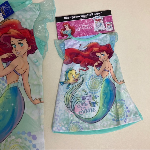 Disney Ariel Cute Nightgowns Doll Set 6202 - Picture 4 of 5